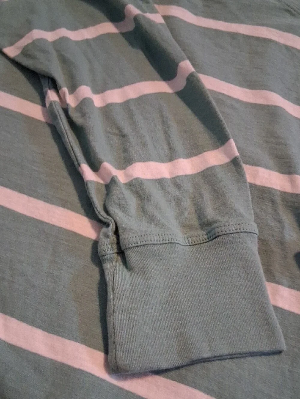 J. Crew Mint Green & White Striped Long-Sleeve Crewneck